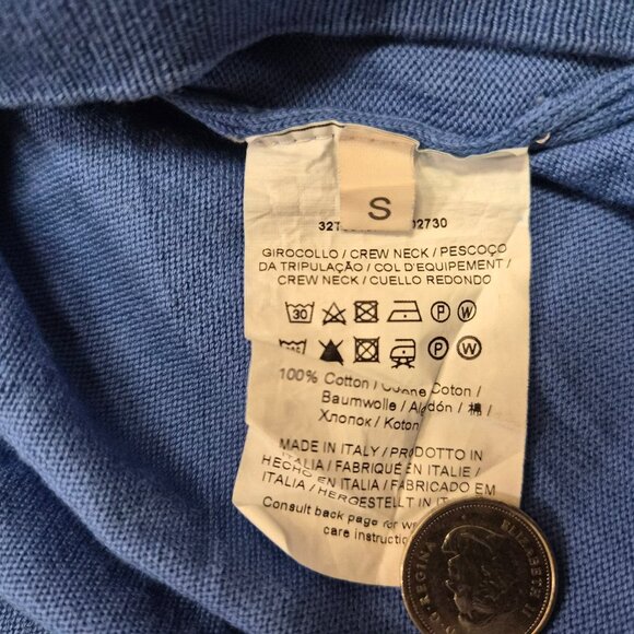 Y2K Trussardi Pullover – Cotton - Size S Logo Crewneck Italy Designer Minimalist - Picture 4 of 5